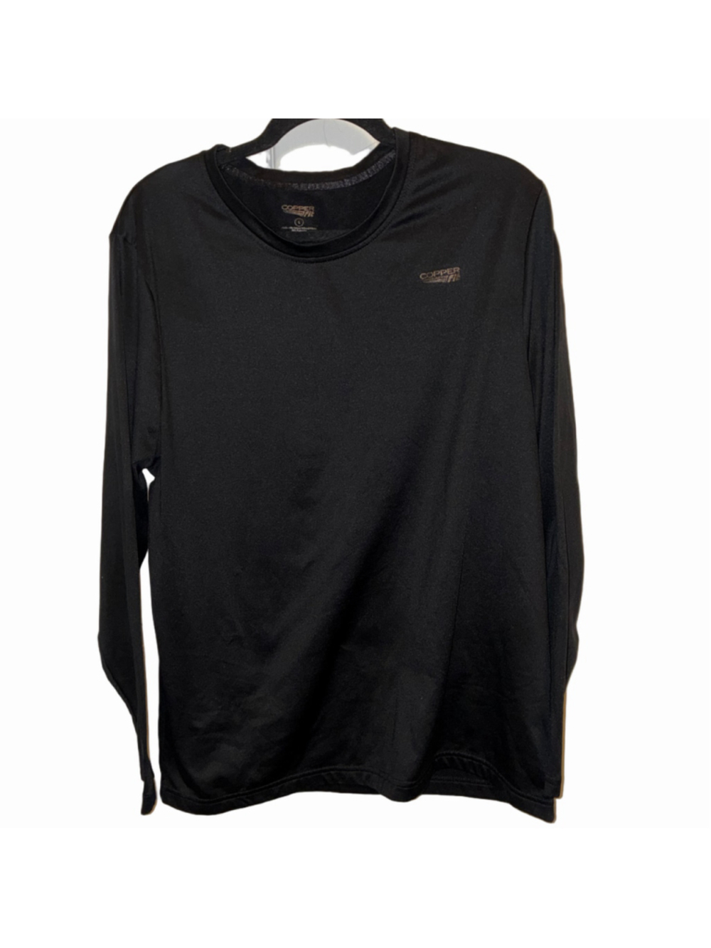 Men's Copper Fit Long Sleeve Tee Shirt Black Size L